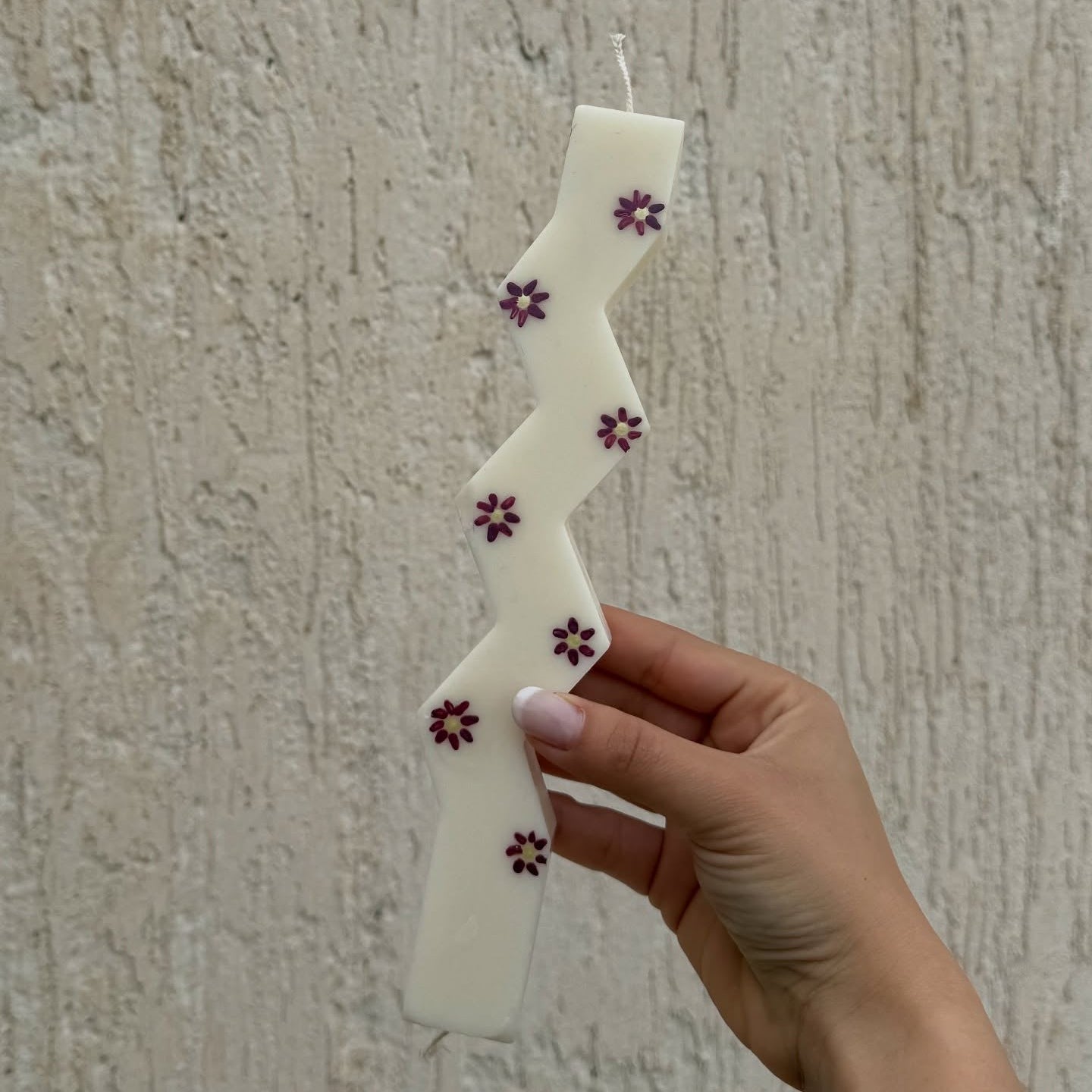 Zig Zag Painted Candle (Lampades)