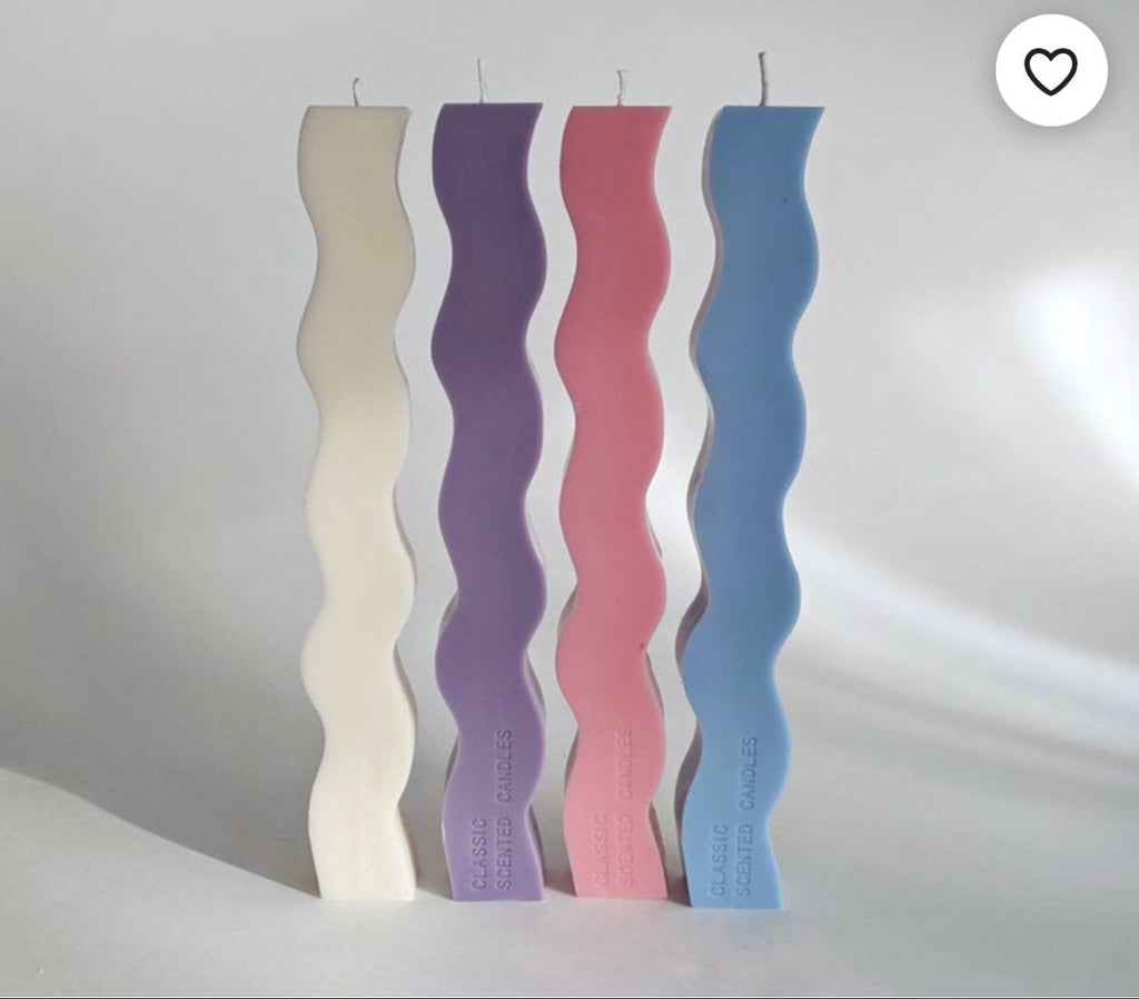 Wavy monochrome Candle (Lampades)