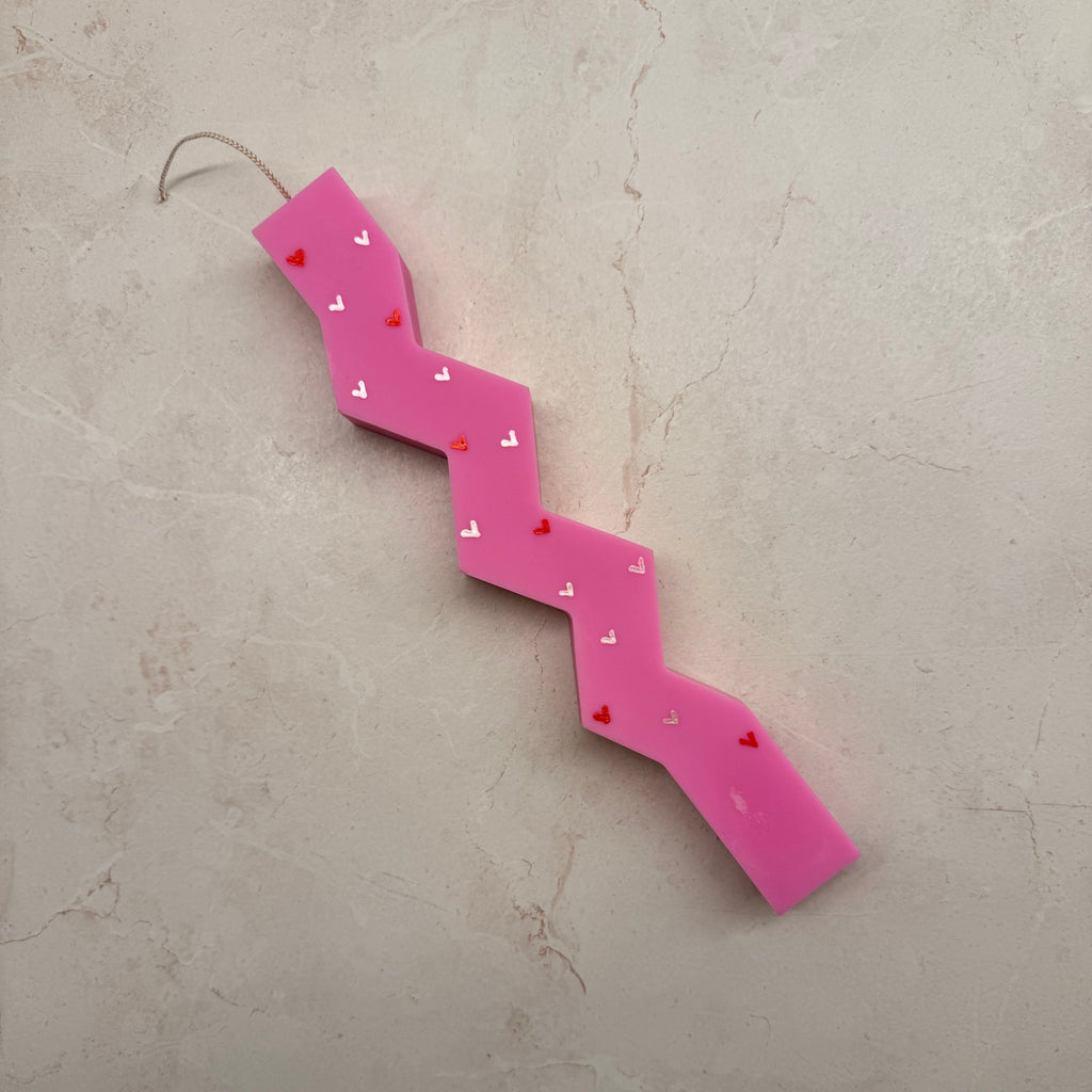 Zig Zag Painted Candle (Lampades)